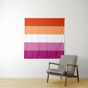 Lesbische Flagge 57 x 57 Wandteppich