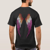 Lesbische Flagge - Angel Wings T-Shirt (Rückseite)