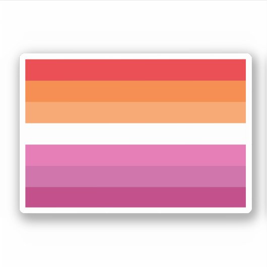 Lesbische Flagge Aufkleber (Vorderseite)