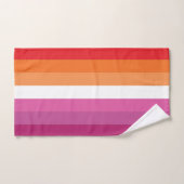 Lesbische Flagge Badhandtuch Set (Handtuch)