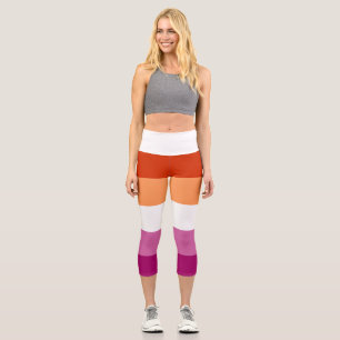 Lesbische Flagge Capri Leggings
