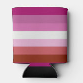Lesbische Flagge Dosenkühler (Rückseite)