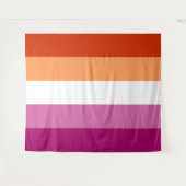 Lesbische Flagge Extra große LGBT Wandteppich (Vorderseite (Horizontal))