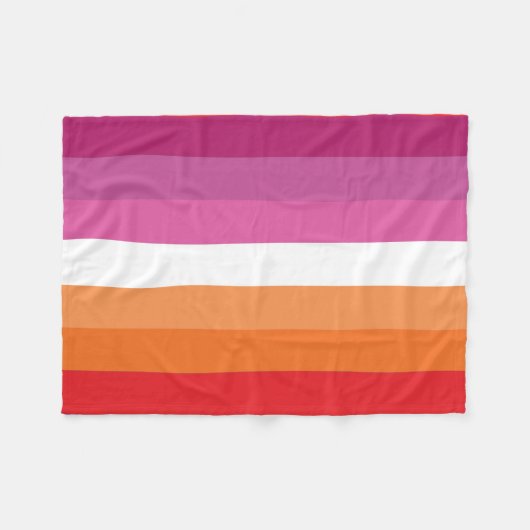 Lesbische Flagge Fleecedecke (Vorderseite (Horizontal))
