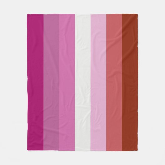 Lesbische Flagge Fleecedecke (Vorderseite)