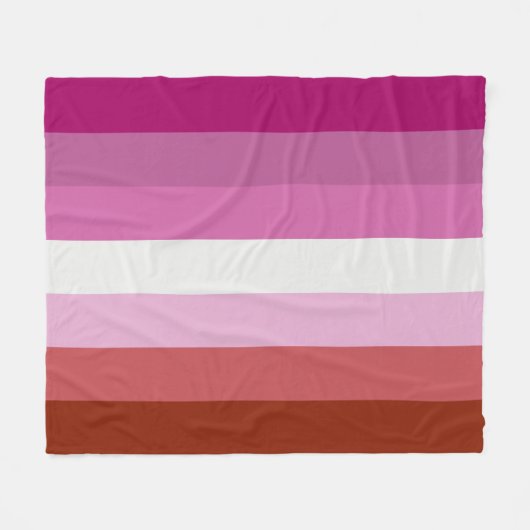 Lesbische Flagge Fleecedecke (Vorderseite (Horizontal))