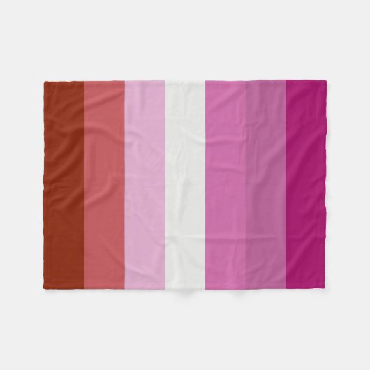 Lesbische Flagge Fleecedecke (Vorderseite (Horizontal))