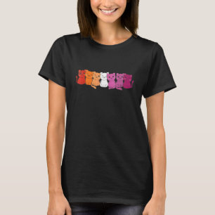 Lesbische Flagge Gay Pride Lgbtq Katzen Süße Lesbi T-Shirt