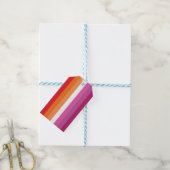 Lesbische Flagge Geschenkanhänger (Mit Garn)