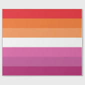 Lesbische Flagge Geschenkpapier (Flach)