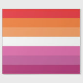 Lesbische Flagge Geschenkpapier (Flach)