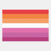 Lesbische Flagge Geschenkpapier Set (Vorderseite)
