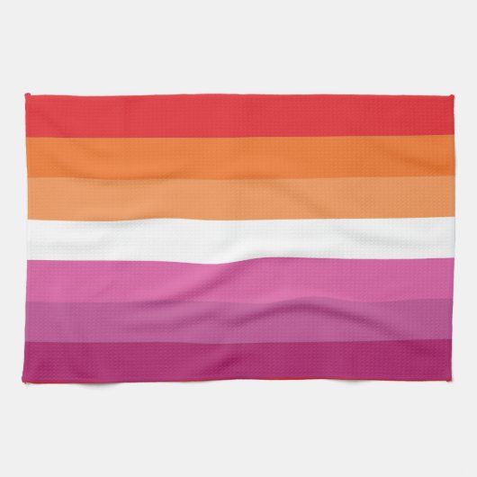 Lesbische Flagge Geschirrtuch (Horizontal)