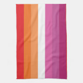 Lesbische Flagge Geschirrtuch (Vertikal)