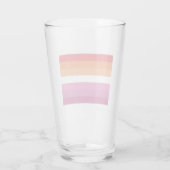 Lesbische Flagge Glas (Rückseite)