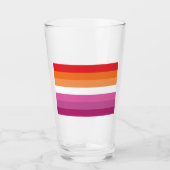 Lesbische Flagge Glas (Vorderseite)