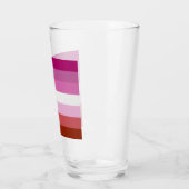 Lesbische Flagge Glas (Links)