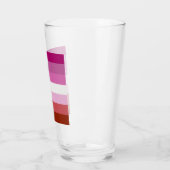 Lesbische Flagge Glas (Links)