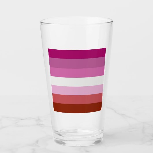Lesbische Flagge Glas (Vorderseite)