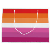 Lesbische Flagge Große Geschenktüte (Vorderseite)