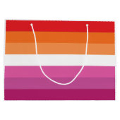 Lesbische Flagge Große Geschenktüte (Rückseite)