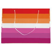 Lesbische Flagge Große Geschenktüte (Vorderseite)