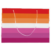 Lesbische Flagge Große Geschenktüte (Rückseite)