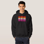 Lesbische Flagge Hoodie (Vorne ganz)
