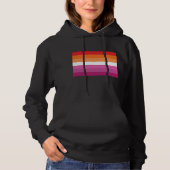 Lesbische Flagge Hoodie (Vorderseite)