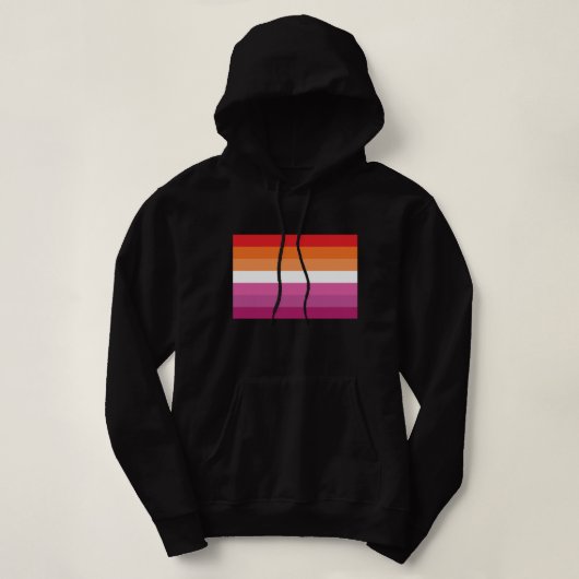 Lesbische Flagge Hoodie (Design vorne)