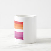 Lesbische Flagge Kaffeetasse (Mittel)