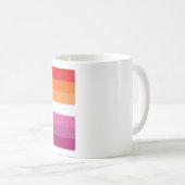 Lesbische Flagge Kaffeetasse (VorderseiteRechts)