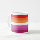 Lesbische Flagge Kaffeetasse (Vorderseite Links)