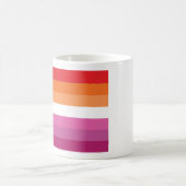 Lesbische Flagge Kaffeetasse (Mittel)