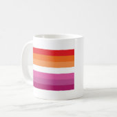Lesbische Flagge Kaffeetasse (Vorderseite Links)