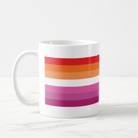 Lesbische Flagge Kaffeetasse (Links)