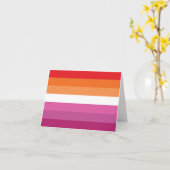 Lesbische Flagge Karte (Gelbe Blume)