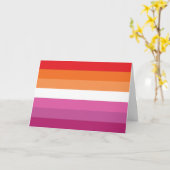 Lesbische Flagge Karte (Gelbe Blume)