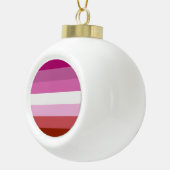 Lesbische Flagge Keramik Kugel-Ornament (Rechts)