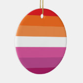 Lesbische Flagge Keramik Ornament (Rechts)