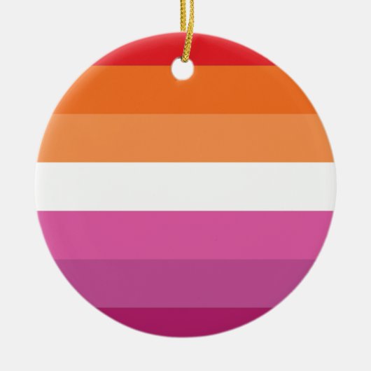 Lesbische Flagge Keramik Ornament (Vorne)