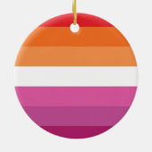 Lesbische Flagge Keramik Ornament (Hinten)