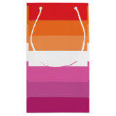 Lesbische Flagge Kleine Geschenktüte (Rückseite)