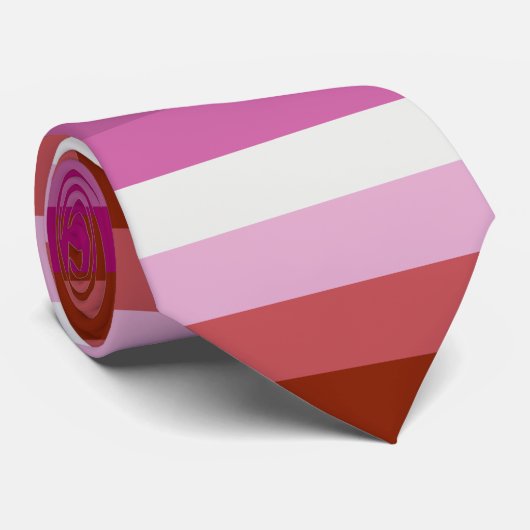 Lesbische Flagge Krawatte (Gerollt)