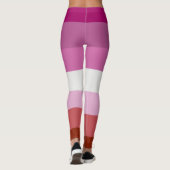 Lesbische Flagge Leggings (Rückseite)
