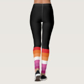 Lesbische Flagge Leggings (Rückseite)