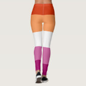 Lesbische Flagge Leggings (Rückseite)