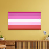 Lesbische Flagge Leinwanddruck (Insitu (Wohnzimmer))
