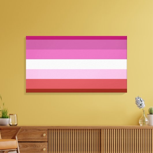 Lesbische Flagge Leinwanddruck (Insitu (Wohnzimmer))