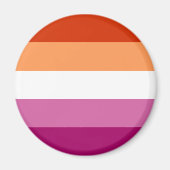 Lesbische Flagge LGBT Magnet (Vorne)